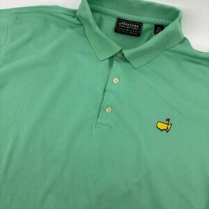 Vintage Masters Collection Men Polo Shirt XL Green S/S Golf Augusta National